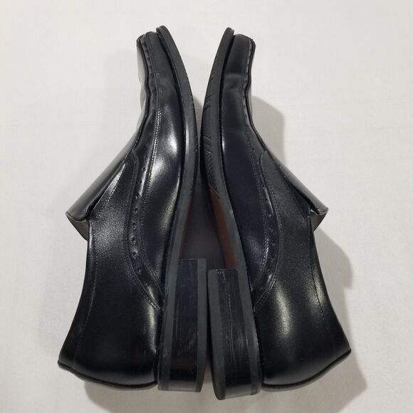 Stacy Adams Shoes Mens Size 9.5 Danton Slip On Black Leather 24363-001 Bike Toe main image 6